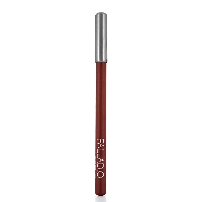 Palladio Lip Liner Pencil, Wooden, Firm yet Smooth, Contour and Line with Ease, Perfectly Outlined Lips, Comfortable, Hydrating, Moisturizing, Rich Pigmented Color, Long Lasting, Nutmeg