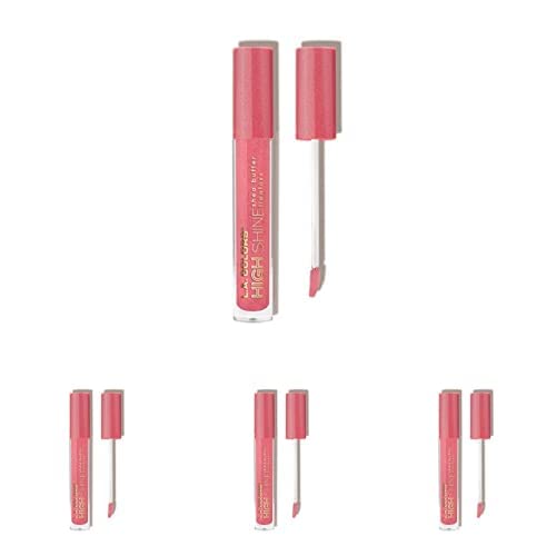 L.A. COLORS High Shine Shea Butter Lip Gloss, Playful, 0.14 Ounce (CLG936) (Pack of 4)