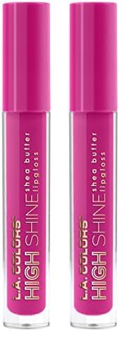 L.A. COLORS High Shine Lipgloss, Amplify CLG946 (Pack of 2)