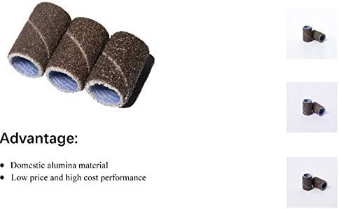 PANA 100 Pieces Nail Sanding Bands Professional Nail Manicure Great Fit for Nail Drill Bits for Acrylic Nails (150 Grit, Brown)