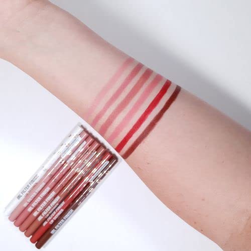 Makeup Revolution IRL Filter Finish Lip Liner Definer Espresso Nude Waterproof Long Lasting Set with Matching Lipsticks or Lip Gloss