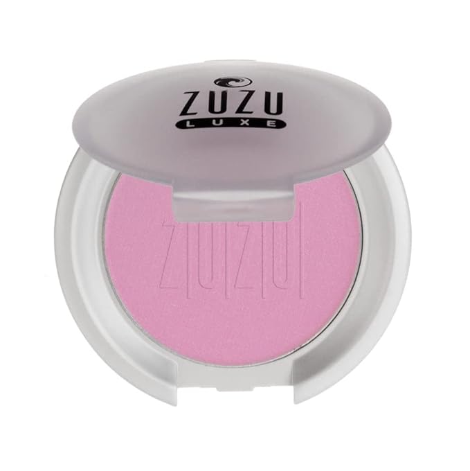 ZUZU LUXE Mineral Blush (Nymph - Vivid Pastel Pink/Cool Shimmer), Natural, Paraben Free, Vegan, Gluten-free, Cruelty-free, Non GMO, 0.1 oz