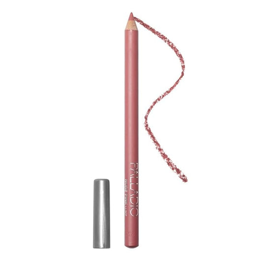 Palladio Lip Liner Pencil, Wooden, Firm yet Smooth, Contour and Line with Ease, Perfectly Outlined Lips, Comfortable, Hydrating, Moisturizing, Rich Pigmented Color, Long Lasting, Nude Pink