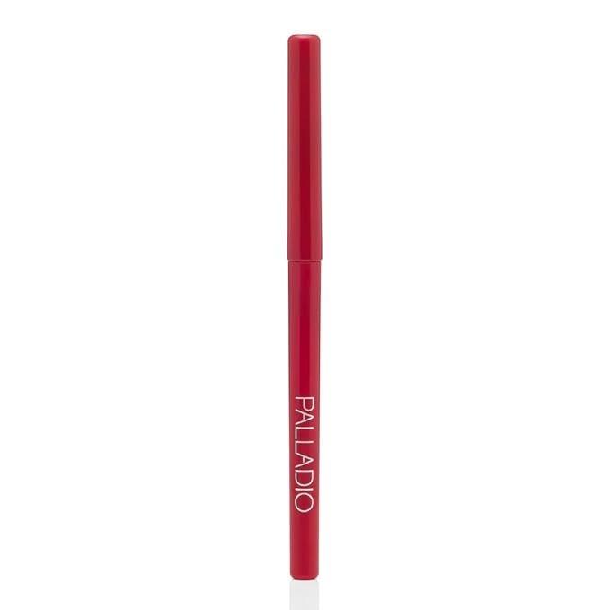 Palladio Retractable Waterproof Lip Liner High Pigmented and Creamy Color Slim Twist Up Smudge Proof Formula with Long Lasting All Day Wear No Sharpener Required, Red Rose