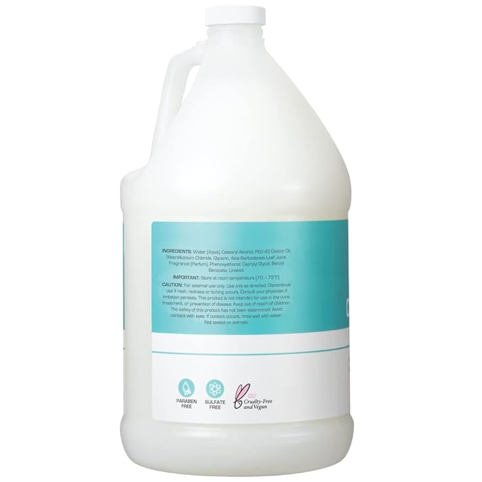 Ginger Lily Farms Club & Fitness Moisturizing Conditioner for Dry Hair, 100% Vegan & Cruelty-Free, Ocean Breeze Scent, 1 Gallon (128 fl oz) Refill