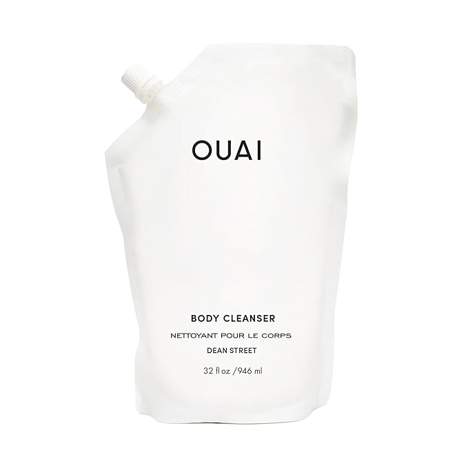 OUAI Body Cleanser Refill, Dean Street - Foaming Body Wash with Jojoba Oil and Rosehip Oil to Hydrate, Nurture, Balance, Soften Skin - Paraben, Phthalate and Sulfate Free Skin Care Products (32 Fl Oz)