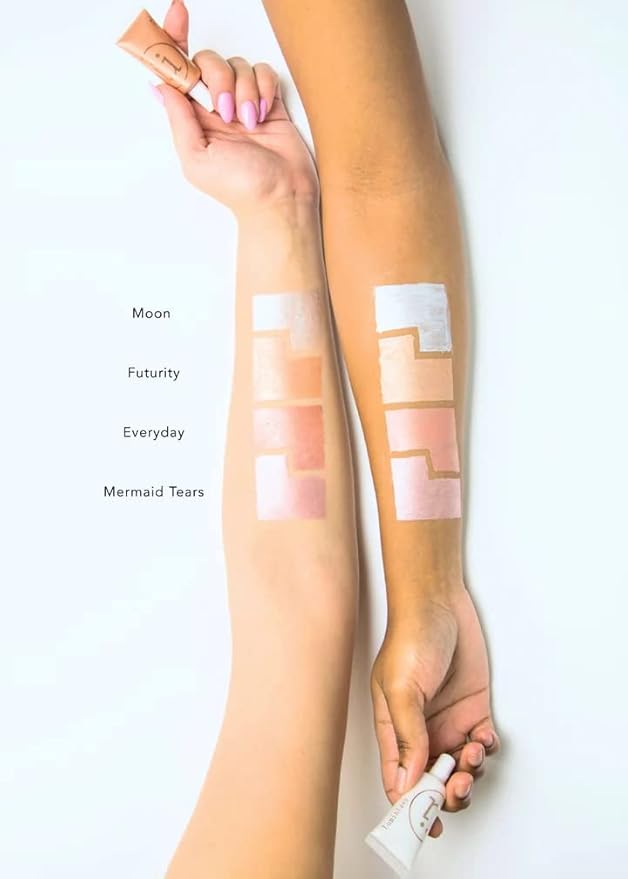 M2U NYC Liquid Highlighter Makeup, Luminizer Pearl, Shimmer Illuminating (Pearl-Moon)