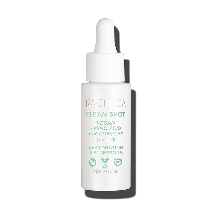 Face Serum by Pacifica - Clean Shot Vegan Amino Acid 10% Complex10% Solution l – Balancing Facial Serum for Oily & All Skin Types, Vegan & Cruelty-Free, 0.8 oz