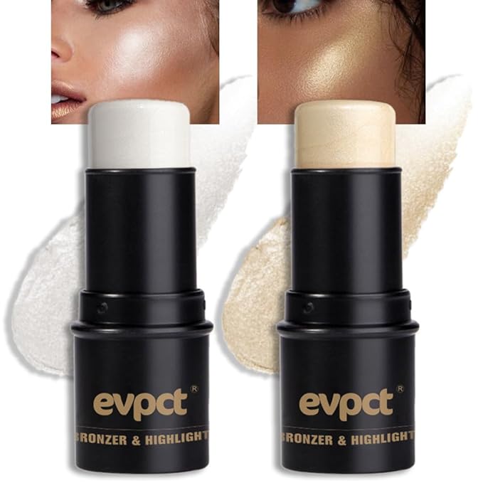 evpct 2Pcs Face Cream Makeup Highlighter Highlight Contour