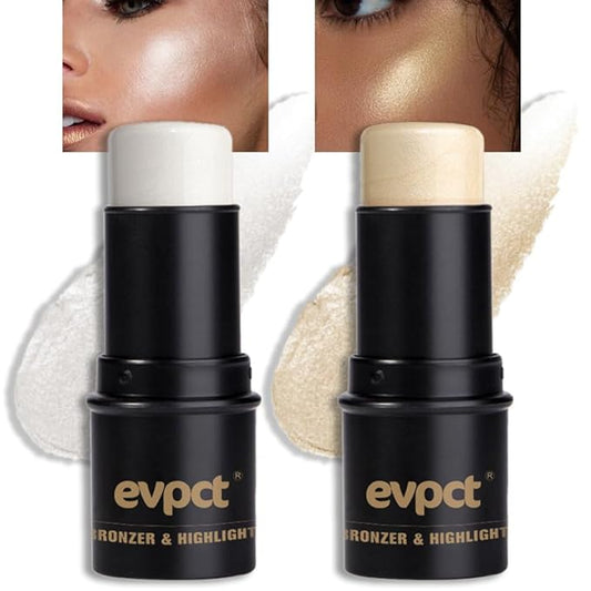 evpct 2Pcs Face Cream Makeup Highlighter Highlight Contour