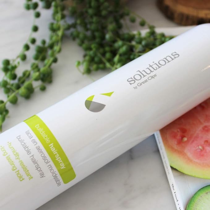 GREAT CLIPS Solutions Buildable Hairspray, 10oz | Protects Against Humidity | Provides Long-Lasting Hold & Shine | For All Hair Types