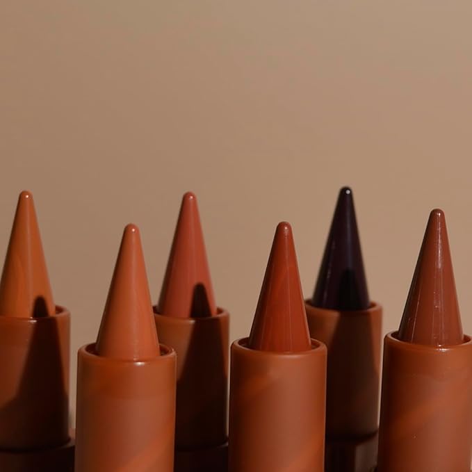 2-in-1 Gradient Lip Liner and Lipstick Lip Combo Set - Achieve Flawless Contour and Gradual Ombre Effect with Easy-to-Use Crayon Form and Cone Tip (06# Coffee Bean, 1 Count (Pack of 1))