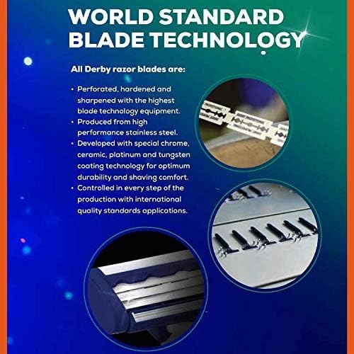 200 "Derby Premium" Single Edge Razor Blades for straight razor