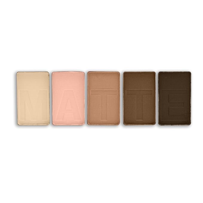 L.A. COLORS 5 Color Matte Eyeshadow Palette, Tan Khaki CEM478
