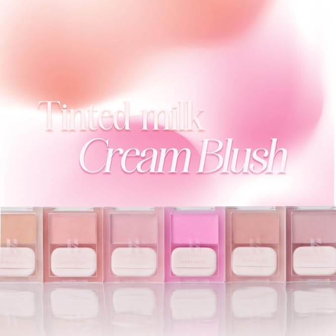 HOLIKA HOLIKA Colored Milk Cream Blush 05 PRETTY Clean, Buildable