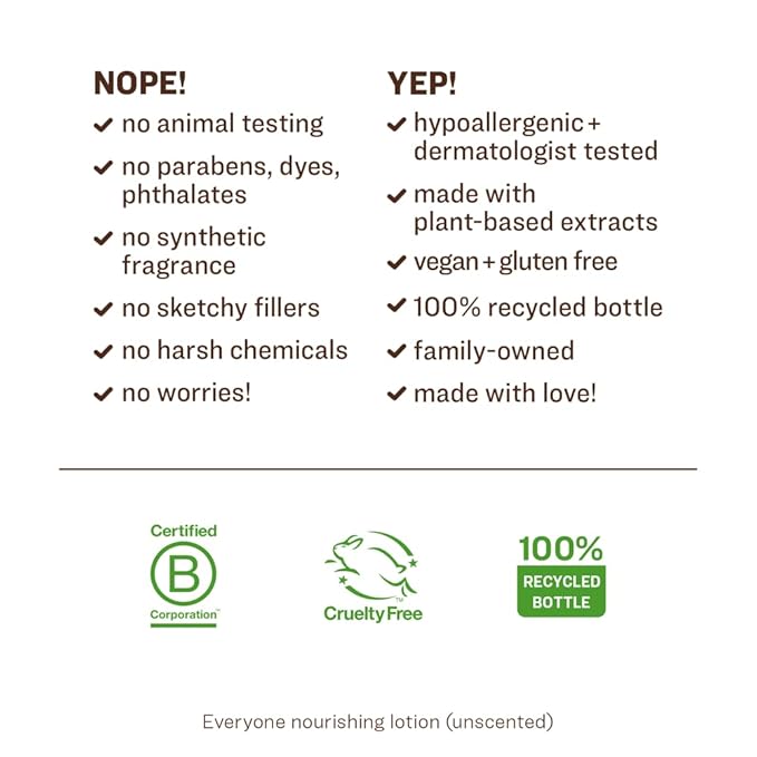 Everyone Nourishing Unscented Lotion, 8 FZ