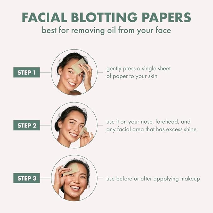 EcoTools Natural Oil Absorbing Facial Blotting Papers, Plant-Based Sheet Count