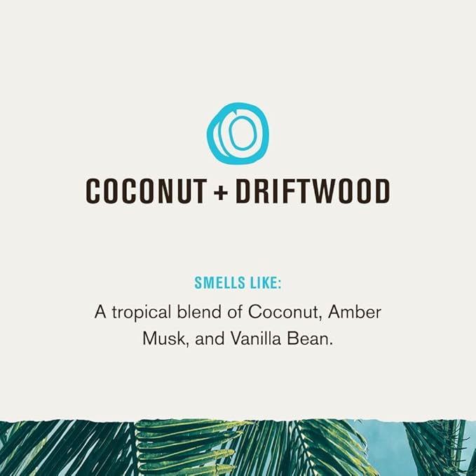 Every Man Jack Coconut + Driftwood & Amber + Sandalwood Mens Body Wash for All Skin Types - Cleanse, Hydrate, and Smell Great - Free of Parabens, Phtalates, and Dyes - 33.8 fl oz (2 Pack)