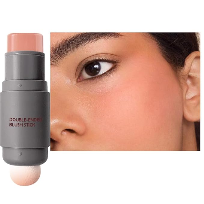 Cream to Powder Blush Stick, High Impact Color, Moisturizing Face Makeup (02#, 1 Count (Pack of 1))