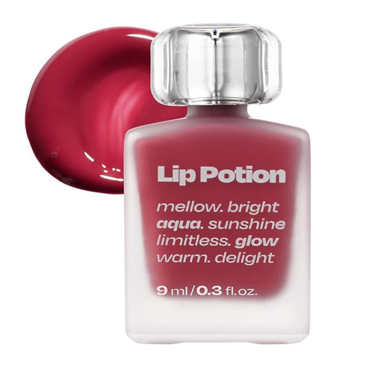 Lip Potion Aqua Glow No.6 Grape Sherbet | Hydrating, Non-Sticky Gloss with Sheer Radiance | 0.3 Oz