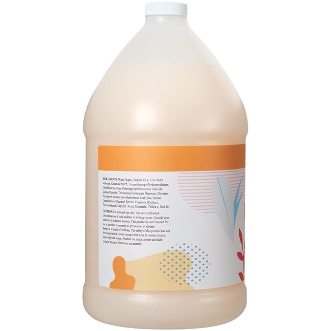 Ginger Lily Farms Botanicals Nourishing Body Wash, Coco Mango, 100% Vegan & Cruelty-Free, Coconut Mango Scent, 1 Gallon (128 fl oz) Refill