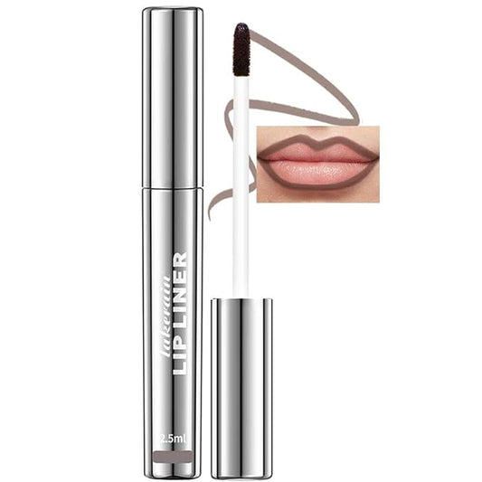 Peel Off Lip Liner Stain - Long-Lasting, Smudge-Proof, Waterproof Nude Matte Lip Tint, Non-Fading Peel Off Lip Color, Effortless Precision & Full Coverage, Vegan & Cruelty-Free, #4 Cool Cocoa