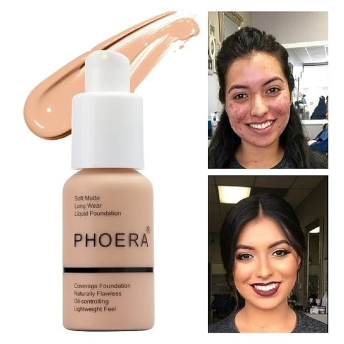 PHOERA Foundation, Flawless Soft Matte Liquid Foundation Makeup