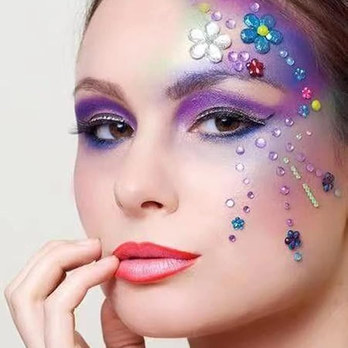 Purple & Blue Eyeshadow - 16 Color Glitter & Matte Eyeshadow Palette, Korean Makeup, Waterproof & Bright Colours