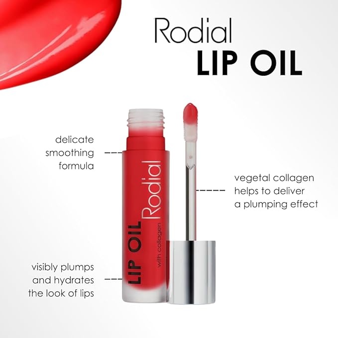 Plumping Collagen Lip Oil Cherry 0.13fl.oz, Vegan Collagen-Infused Lip