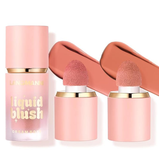 Jolilab Liquid Blush - High Pigment, Long - Lasting, Buildable Color for a Natural Glow(#3+4)