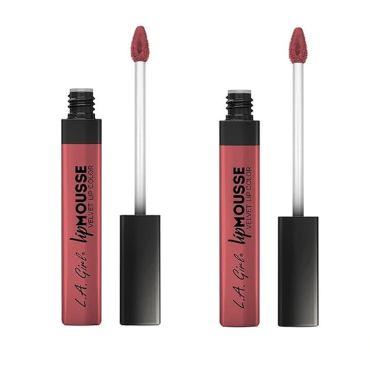 Pack of 2 L.A. Girl Lip Mousse Velvet Lip Color, Squad GLC781