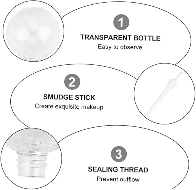 20pcs refill empty lip tubes lollipop shaped lip gloss containers lip gloss tube Organizer printable empty bottle lip container small clear container lipstick