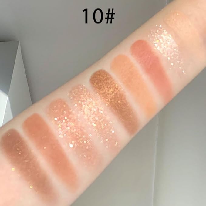 Eyeshadow Palette Makeup- 9 Colors Naked Pink Eyeshadow Palette Matte Shimmer Korean Natural Eye Shadow palettes Highly Pigmented Naturing-Looking Long Lasting (10#)