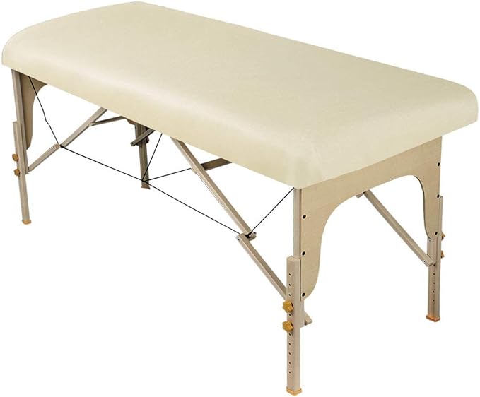 ForPro Premium Microfiber Massage Fitted Sheet - Natural - Ultra-Light - Stain and Wrinkle Resistant - for Massage Tables and Spas - 36" W x 77" L x 7" H
