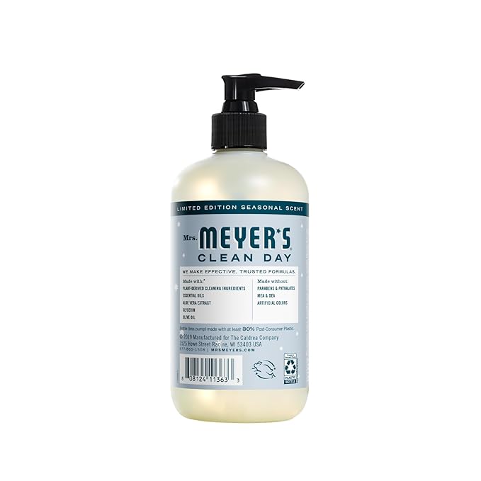MRS. MEYER'S CLEAN DAY Liquid Hand Soap Variety Pack Scent, 33 OZ Refill + 12.5 OZ, 1 CT (Snowdrop)