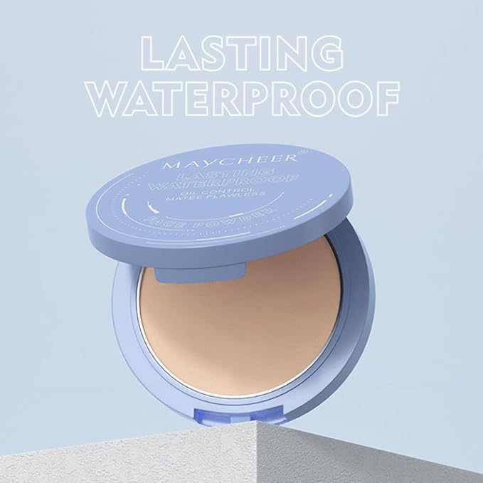 LAMUSELAND Pressed Powder Compact, Oil Control Brighten Skin Girls (JG01)