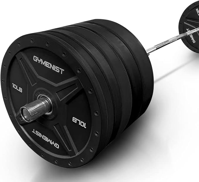 GYMENIST Bumper Plates is Made for 2 Inch 10 LB 55 LB