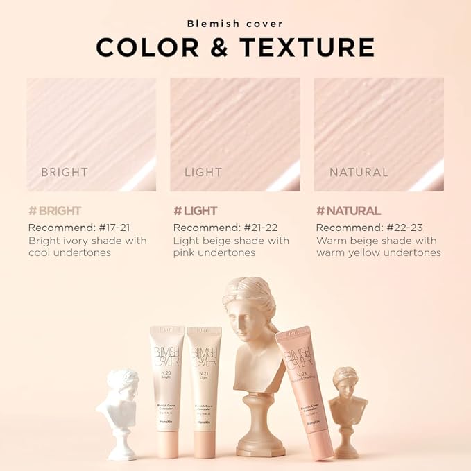 Hanskin New Blemish Cover Full Coverage Concealer, Semi 12g