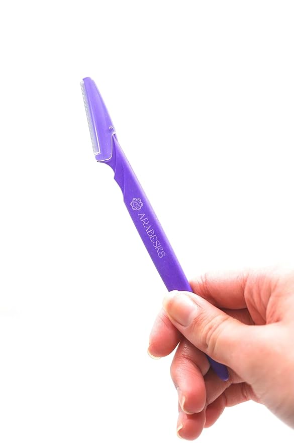 ARABESKS Dermaplaning Tool, 3ct | Dermaplane, Face Razors for Women, Eyebrow Razor, Facial Razor, Dermaplaning Razor, Womens Face Razor Peach Fuzz Remover, Eyebrow Trimmer