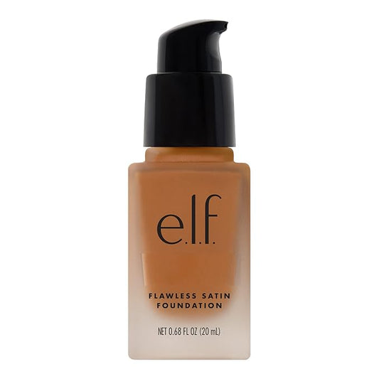 e.l.f. Flawless Finish Foundation, Lightweight & Medium Coverage, Semi-Matte Finish, Caramel, 0.68 Fl Oz (20mL)