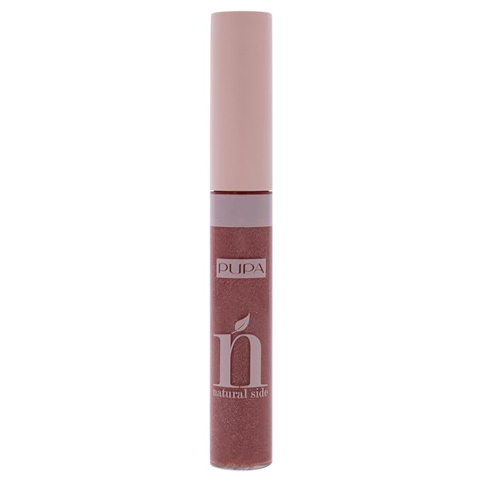 Pupa Milano Natural Side Lip Gloss - High Shine And Color Payoff - Nourishing Formula - Made With Natural Ingredients - Enriched With Oils To Moisturize The Lips - 004 Pearly Nude - 0.17 OZ