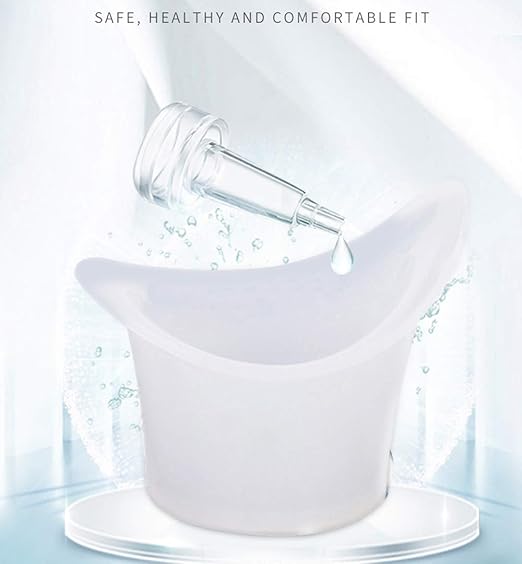 Soft silicone reusable eye wash