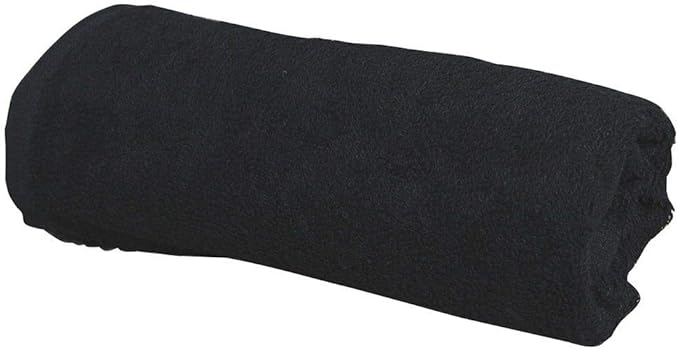 ForPro Professional Collection Premium Bleach Tough Salon Towels, Black, 100% Cotton, Bleach-Proof Towels, Stain Resistant, 16" W x 27" L, 24-Count