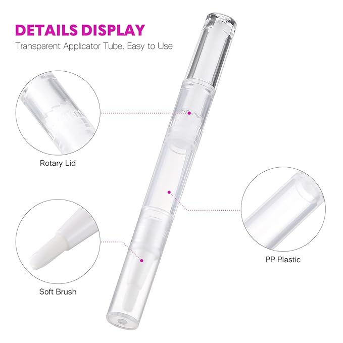 12 Pcs 3 ml Transparent Empty Nail Oil ml