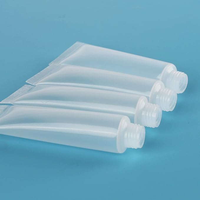 COSIDEA 50 pack Empty Purple 15ml Squeeze lip gloss tubes with wand 0.5oz soft lipgloss container chapstick containers empty tube