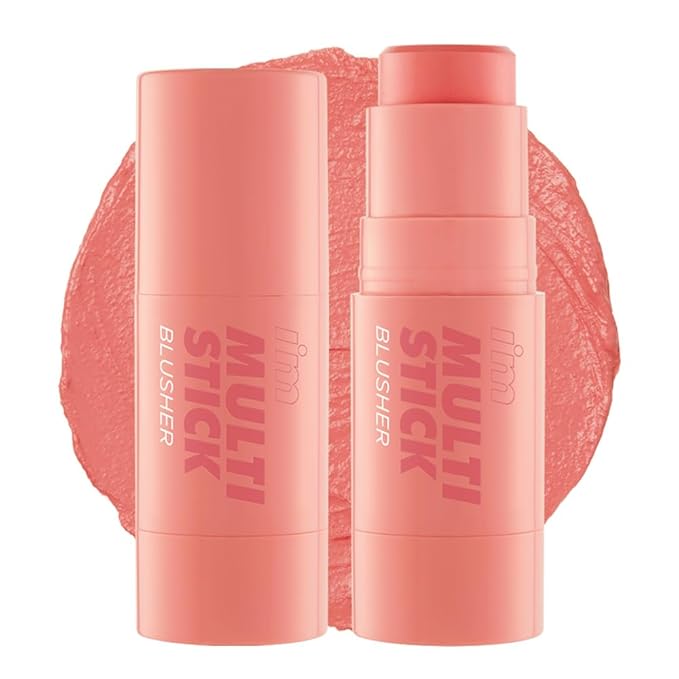 I'M MEME Blusher - I'm Multi Stick 001 Rose | Easy Blendable Cream Blush for Natural Look, Multi Blush Stick for Cheek Tint, Face Contour Makeup, and Face Blush, Suitable for Beginners and All Ages