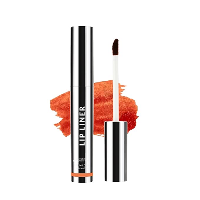 Peel Off Lip Liner Stain Velvet Tint – Long-Lasting, Moisturizing, Non-Sticky Matte Lip Lacquer, Highly Pigmented, Smudge-Proof Liquid Lipstick Makeup (orange color)