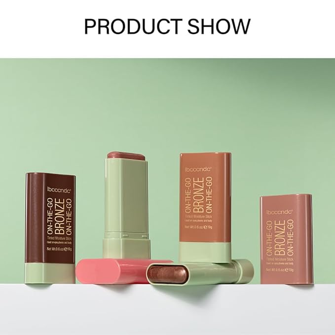 UNYOKE Soft Creamy Highlighter Blush Stick,Smooth Shimmer Bronzer Beach Glow) 6 Oz