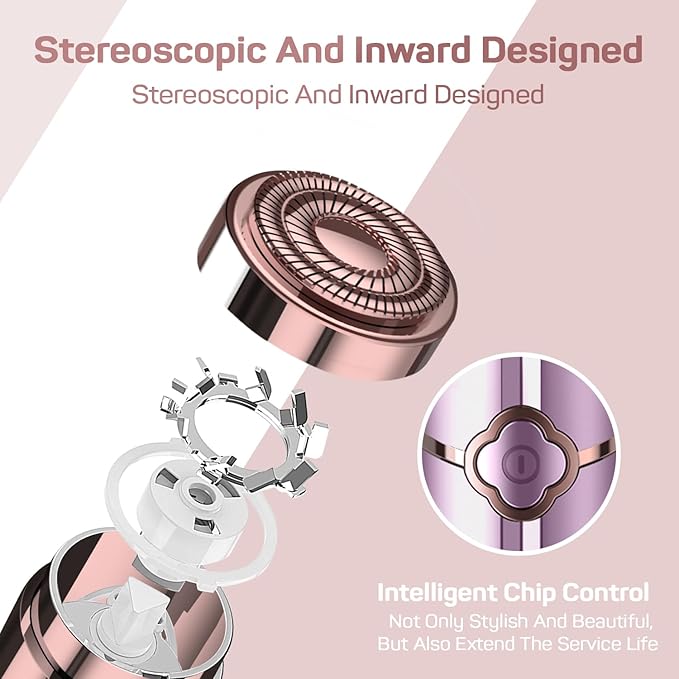 Facial Hair Removal for Women, Painless Electric Facial Hair Remover for Face, Chin,Upper Lip with USB Rechargeable