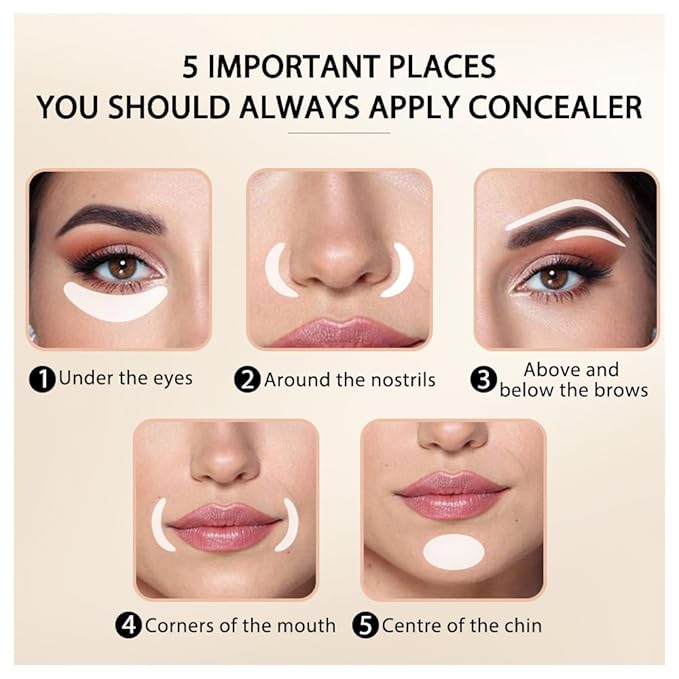 1 Pack Matte Oil Free Concealer Foundation Cream,Professional